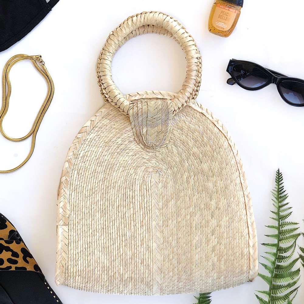 Handmade Natural Straw Woven Handbag